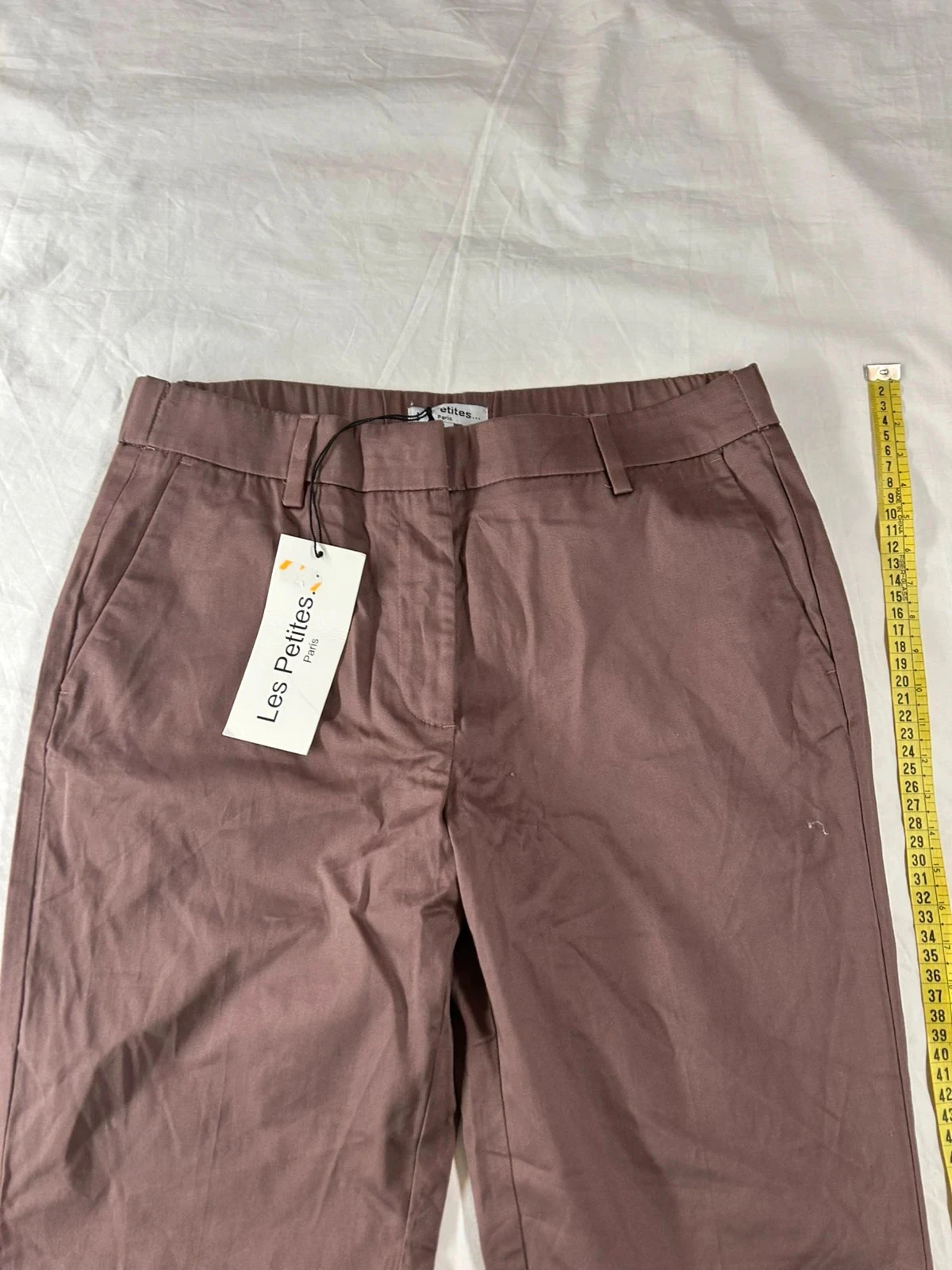 Beige brown slim fit pants les petites paris – photo 2